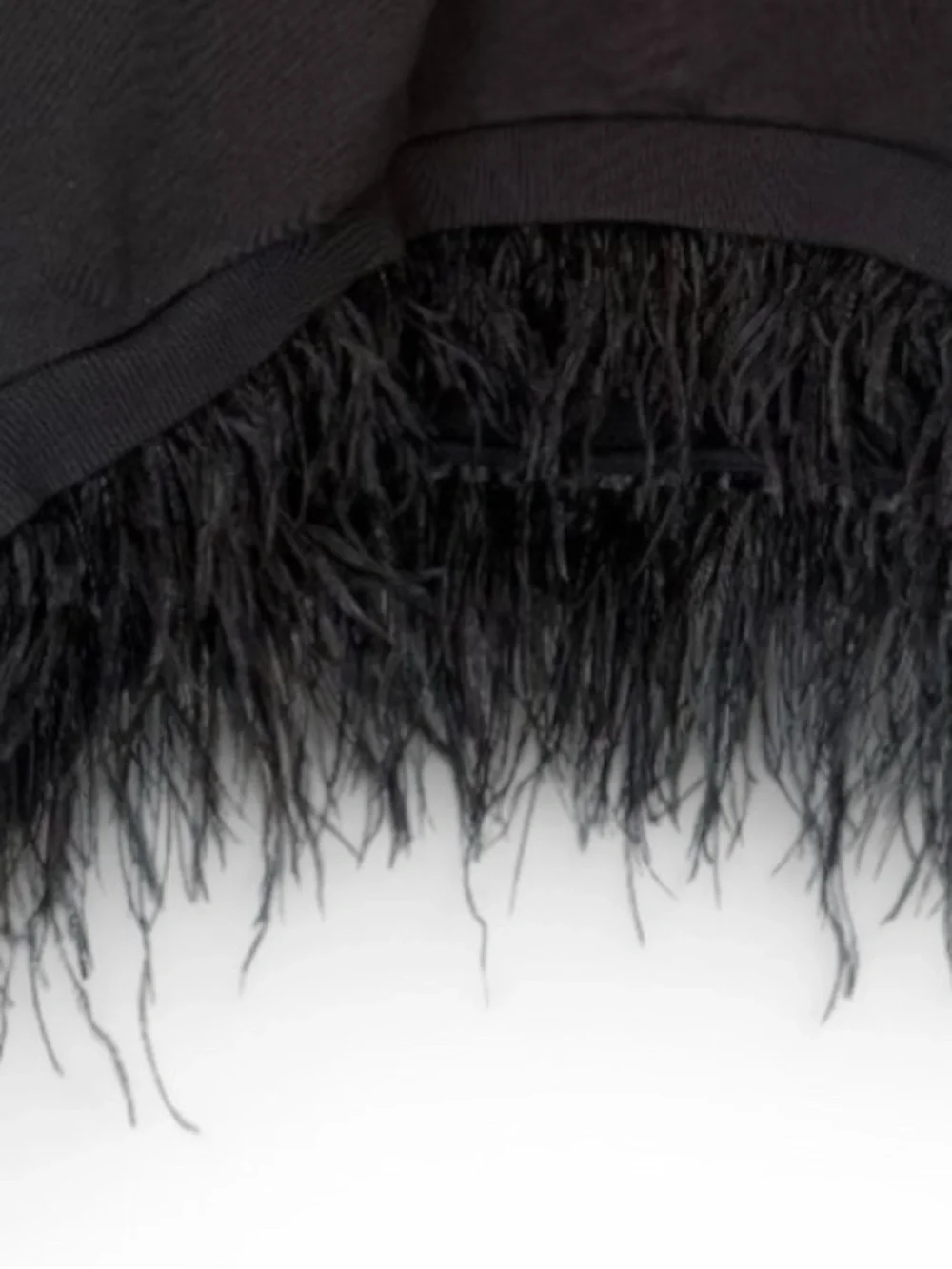 Cinq a Sept Albertine Black Sweatshirt with feather hem detail Size Medium - Picture 4 of 7
